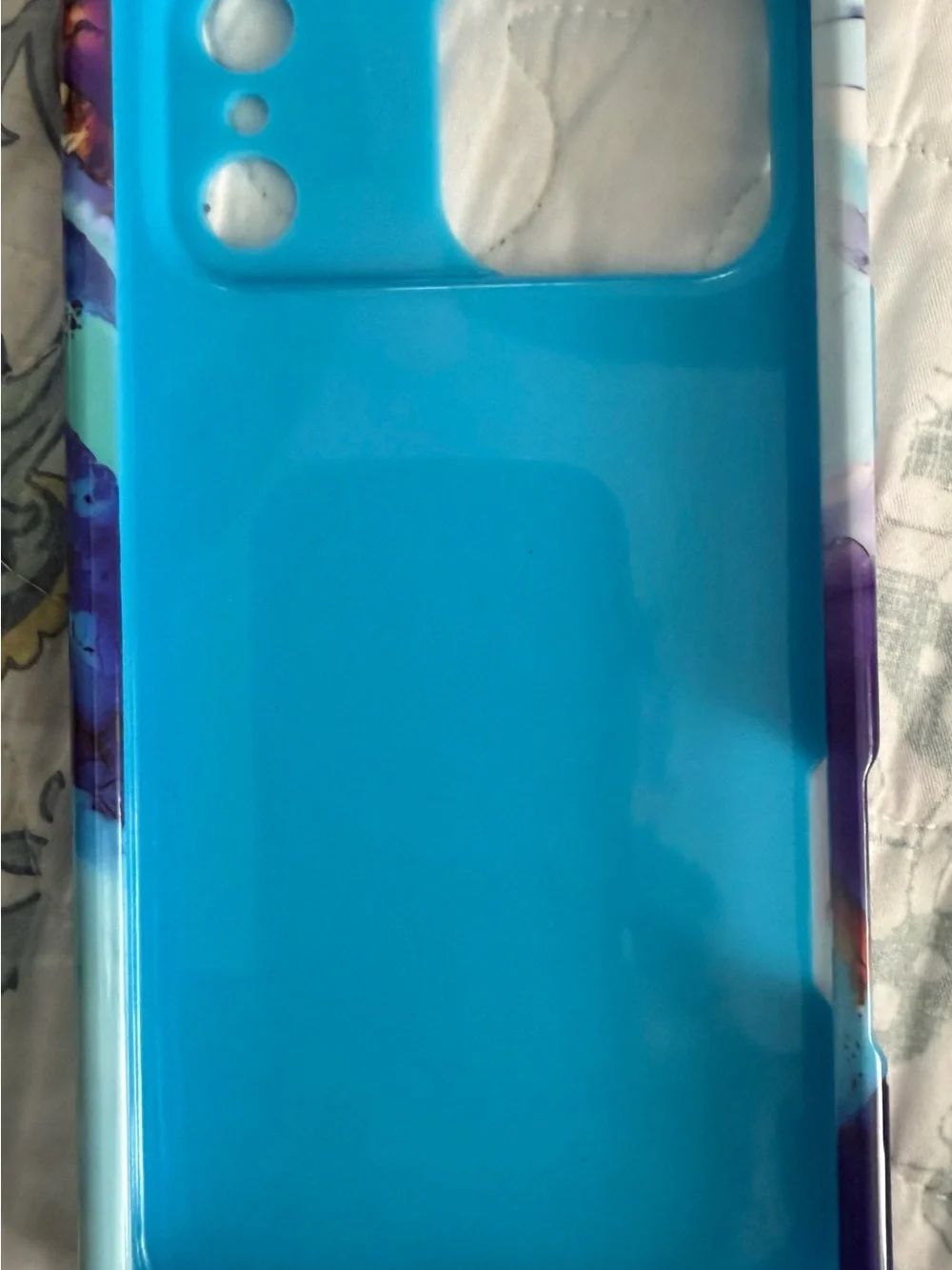 Shockproof Purple & Blue Marble Phone Case with Stand